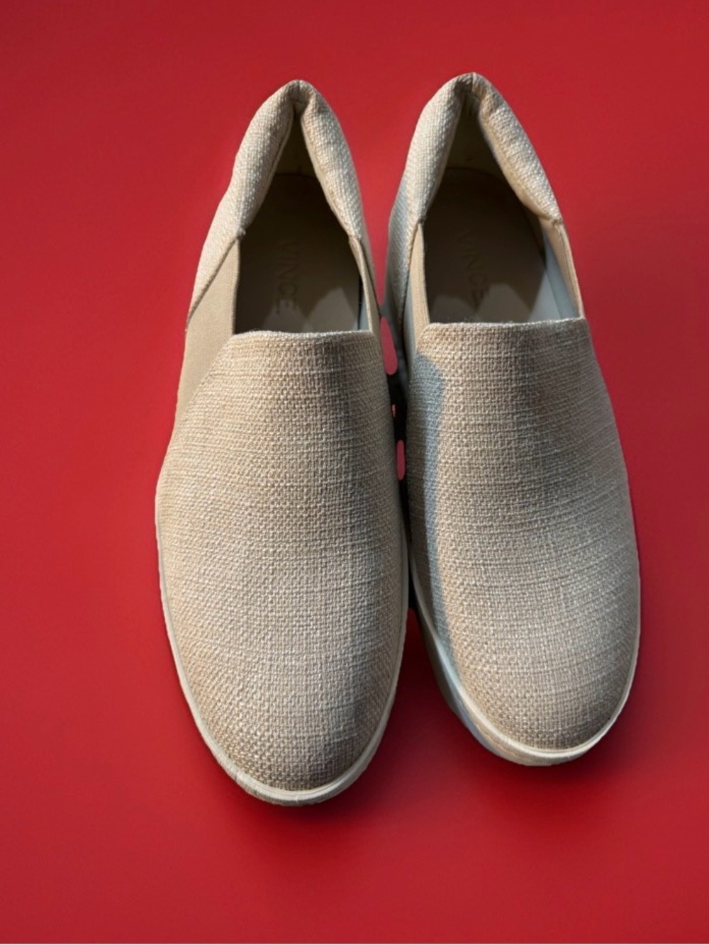 Vince size 6 M Beige Slip-On Loafers